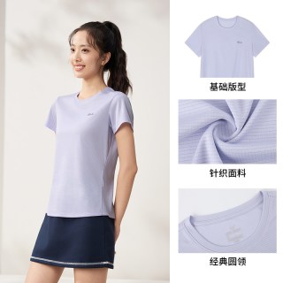361° 361短袖运动T恤2026夏季新款透气速干凉爽圆领短T女款舒适上衣T恤