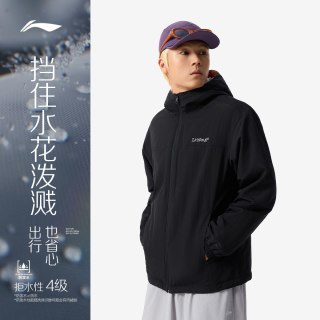 李宁 风衣男女轻量化防风外套秋季加绒保暖休闲运动服