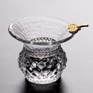高端玻璃茶漏器茶滤高级茶具配件茶水分离高档茶叶过滤网泡茶神器