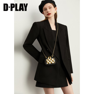 D·PLAY DPLAY新款高级黑色西装好看气质休闲时尚外套上衣女宽松2026秋季