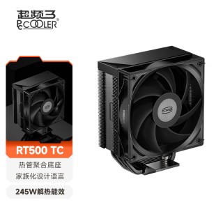 超频三 超频3（PCCOOLER）超频三RT500数显散热器CPU风扇ARGB五热管台式RZ500电脑塔式风冷 RT500 TC版 无光黑色
