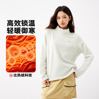361° 运动卫衣新款女士摇粒绒半开襟卫衣