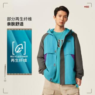 李宁 男士春夏透气风衣运动生活开衫长袖外套防风服男装亲肤
