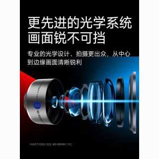 martvsen 手机微距镜头专业级拍照神器单反高清直播外置摄像头微距相机通用