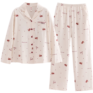 芬腾 26新款睡衣女春秋家居服套装