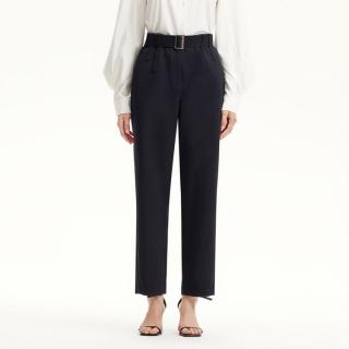 VERO MODA 秋腰带设计宽松七分裤简约百搭高级感帅气休闲裤女