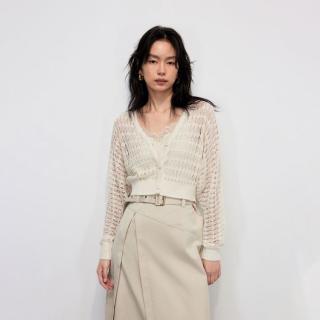 ONLY 秋季V领都市休闲宽松长袖开衫针织衫女可外穿