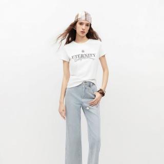 ONLY 2026秋季新款航海风圆领正肩短袖T恤女