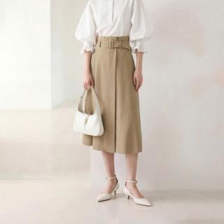 ONLY 2026秋季新款纯色西装伞裙中长裙半身裙女