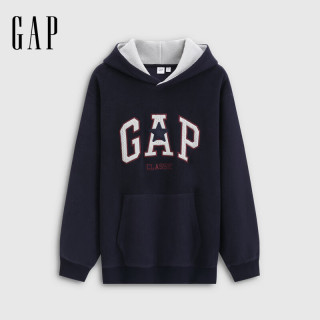 值友专享：Gap logo贴布绣 加绒卫衣 831268