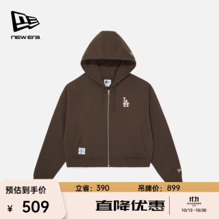 NEW ERA 2026马年MLB拉链运动短款连卫衣帽开衫外套女士NE 14905302