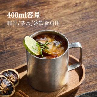Greenis 纯钛马克杯咖啡杯钛杯水杯办公室情侣对杯生日礼物