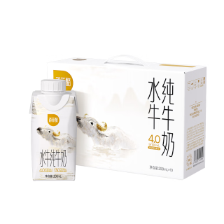百菲酪 水牛纯牛奶梦幻盖4.0g乳蛋白200ml