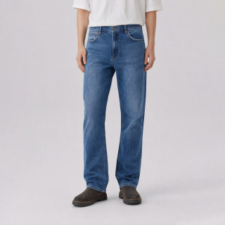 Wrangler 男式牛仔裤百搭时尚春夏款牛仔裤 中蓝色