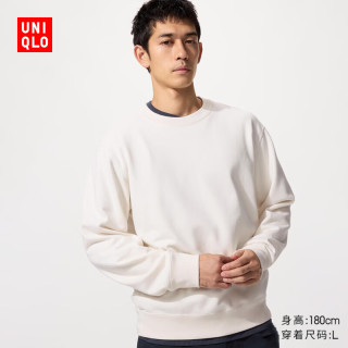 优衣库 男装女装卫衣/长袖运动衫482308 01 乳白色 XS