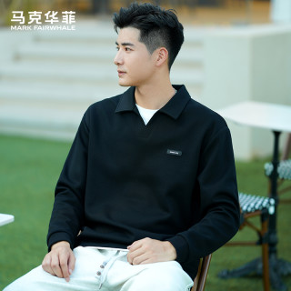 马克华菲 假两件男士卫衣春秋季2026新款潮流设计感套头打底衫男款