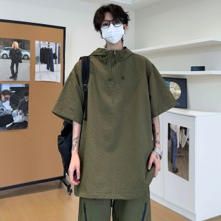 夏季潮男短袖男女情侣ins百搭宽松T恤套装