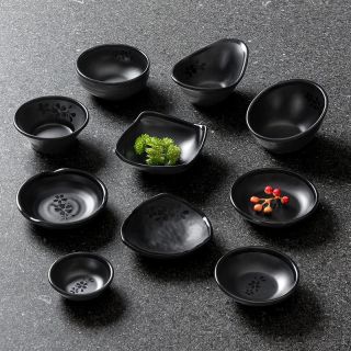 密胺10个小碟子商用火锅酱油辣椒蘸料碟调味调料碟蘸酱迷你商用