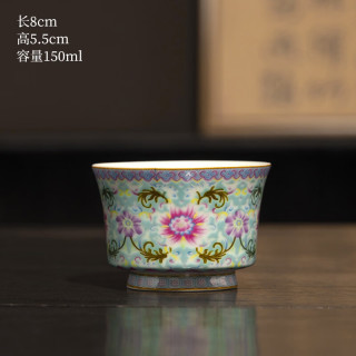 珐琅彩茶具一壶四杯