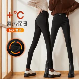 ESE-Y 保暖抗寒拉绒休闲裤子女秋冬铅笔小脚裤弹力修身显瘦打底裤子女