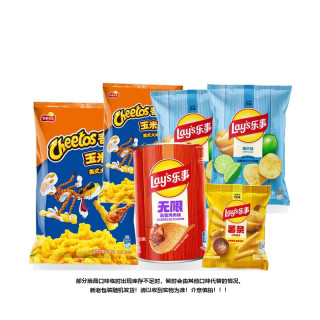 乐事 薯片零食组合装  混合装6件 318g