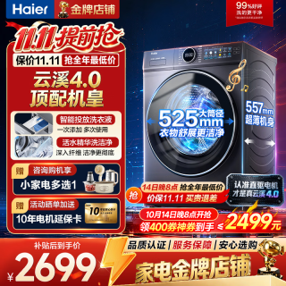 海尔 云溪超越版 XQG100-BLE77EU1 滚筒洗衣机 10kg