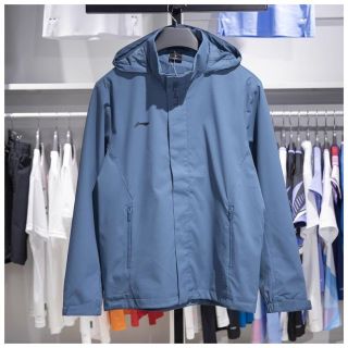 百亿补贴：李宁 防泼水运动风衣男春秋款户外登山服休闲稳重耐看百搭连帽外套