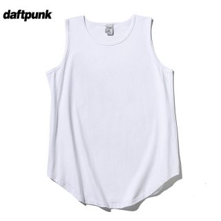 DAFTPUNK 美式纯棉背心男士夏季潮牌内搭纯色运动健身坎肩汗衫重磅无袖T恤