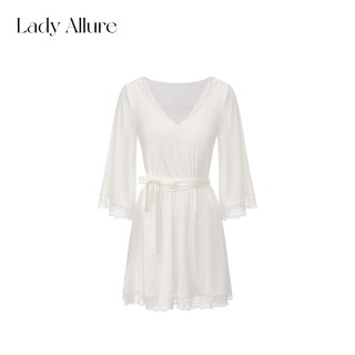 LADYALLURE 「LA」Paris · 软白巴黎丨莫代尔温柔纯欲蕾丝家居睡裙女带胸垫