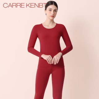 Carre Kenbt CarreKenbt红色本命年保暖内衣女莫代尔棉秋衣秋裤打底保暖衣女冬