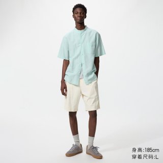 优衣库 水洗全棉舒适短裤优衣库男女装/休闲短裤481571 474129