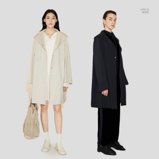 LESS 春季连帽风衣女中长款宽松夹克外套2N2911340