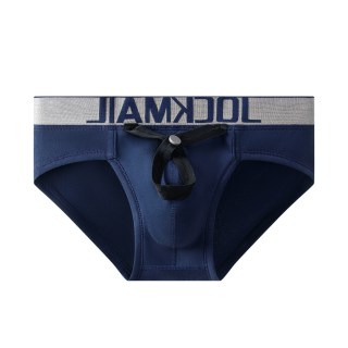 JOCKMAIL 男士内裤三角裤棉裤性感吸汗螺纹棉运动运动裤衩低腰3条