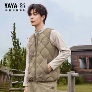 YAYA 鸭鸭男款羽绒内搭马甲2026年休闲简约时尚短款外套Y