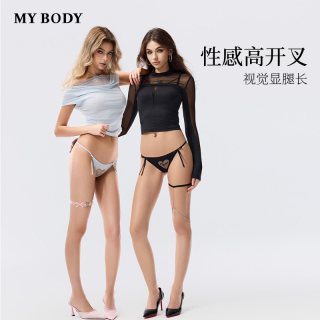 88VIP：MY BODY 3件139|商场同款MYBODY蕾丝内裤女波点提花性感镂空高开叉三角裤