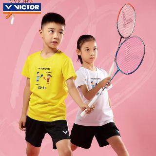 威克多 正品victor胜利T-12029儿童羽毛球服少儿系列中性款针织童T恤短袖