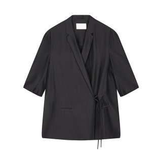 LESS 春夏环保莱赛尔西服女薄款通勤百搭七分袖西装外套2P4710330
