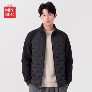 名创优品 羽绒服男款冬季御寒保暖高蓬棉袄新国标鸭绒立领外套男A