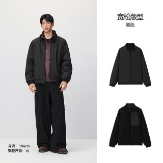 森马 都市护身服|森马夹克男秋冬两面穿绒感外套2026新多功能防护上衣