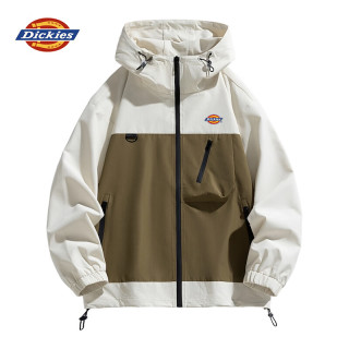 Dickies 双11开门红五折！户外徒步防风连帽冲锋宽松工装夹克