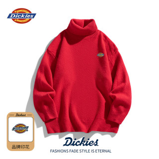 Dickies 双11开门红五折！秋冬毛衣高领韩版套头翻领百搭线衣潮流