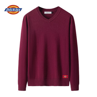 Dickies 双11开门红五折！修身秋冬毛衣V领韩版修身时尚休闲打底衫T恤