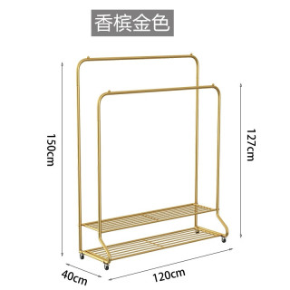 双杆铁艺衣帽架