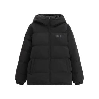 Gap 宽松连帽泡芙羽绒服百搭简约 791896 黑色