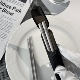 YisPot 钛筷子轻奢高档中式家用钛筷防滑防霉防烫钛筷便携餐具