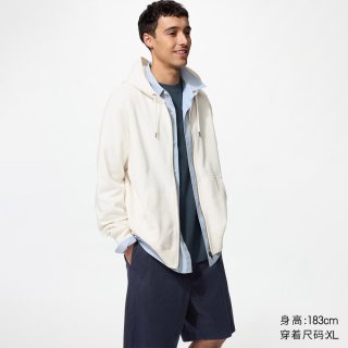 优衣库 连帽拉链运动开衫/长袖优衣库男装女装/外套卫衣/运动衫486119