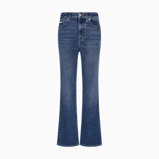 CK Jeans26秋冬新款女士美式复古怀旧风高腰显瘦微喇磨绒牛仔裤