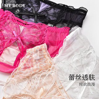 88VIP：MY BODY 内裤性感镂空蝴蝶结蕾丝低腰三角裤