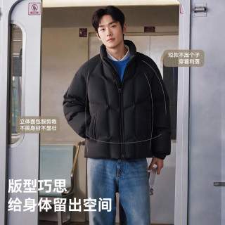 88VIP：雪中飞 26冬新款男士短款羽绒服休闲百搭时尚立领保暖外套