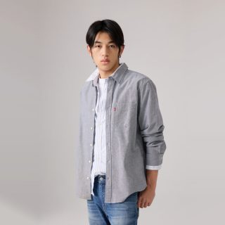 88VIP：Levi's 26年秋季新款男士美式复古工装休闲风条纹衬衫